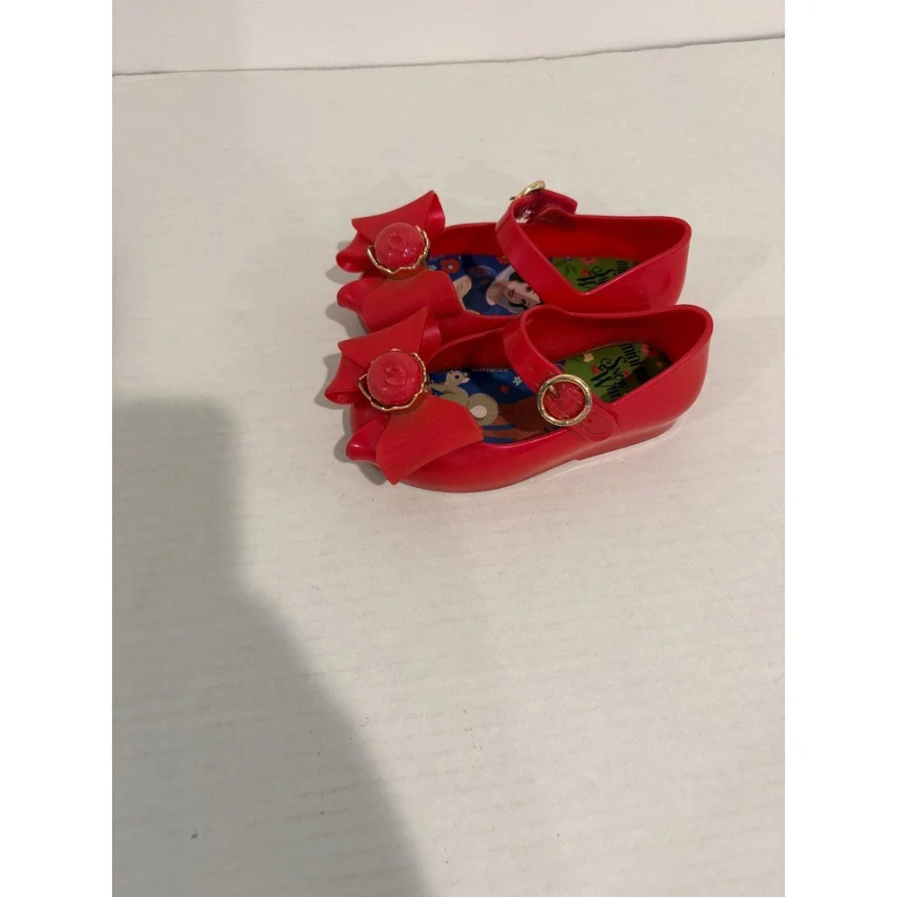 Mini Melissa Disney Snow White Red Poison Apple Jelly Mary Jane Shoes Kids 7